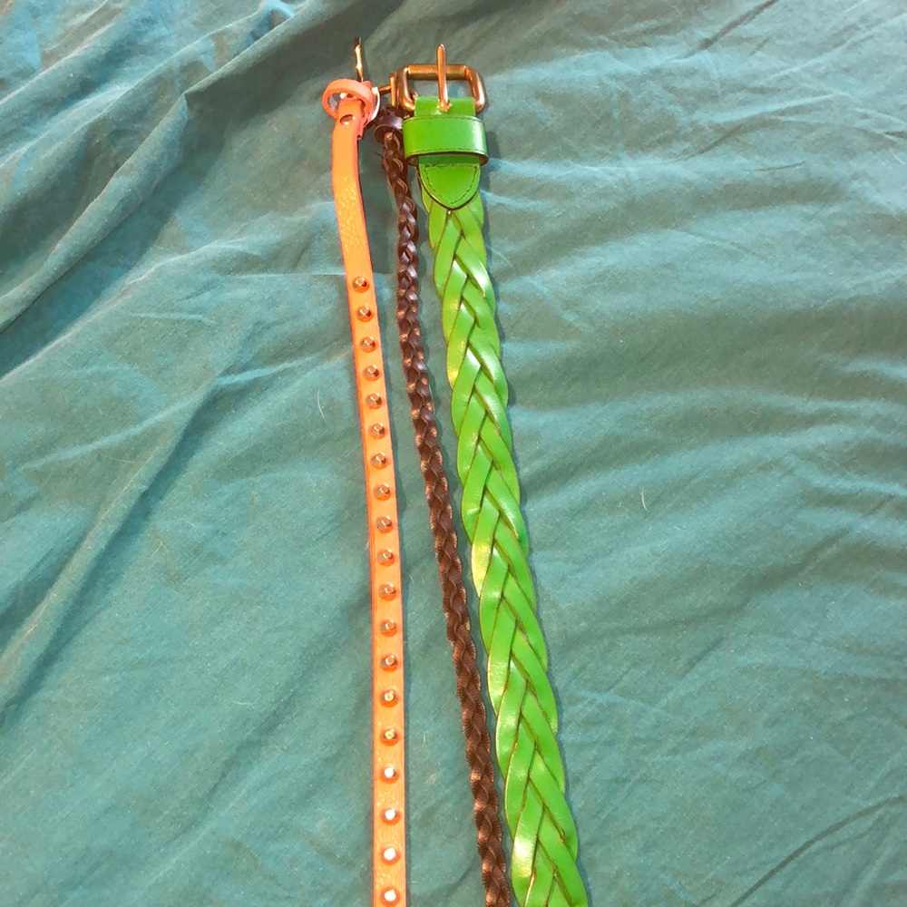 Ladies fashion belts. Set of three.